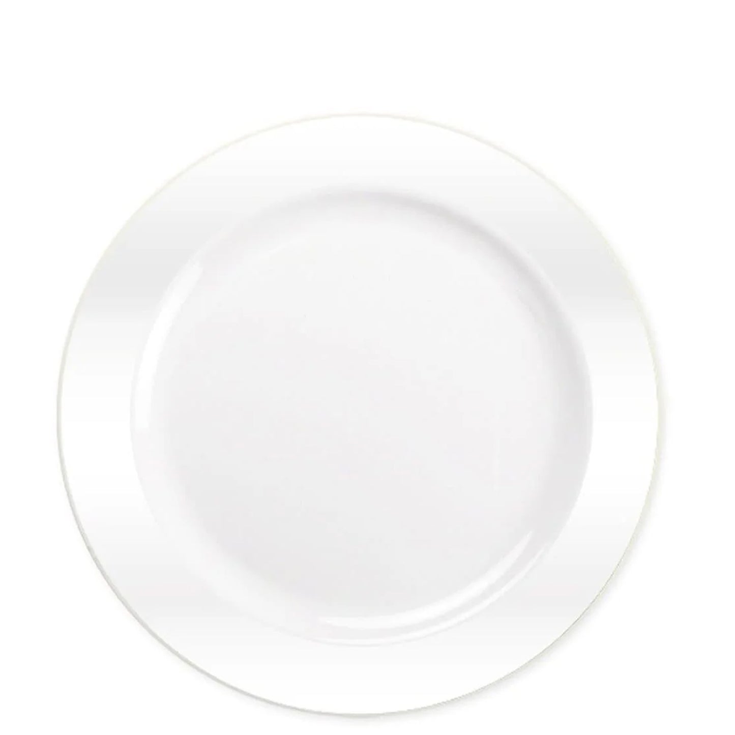 "BULK" Magnificence Heavy weight Plastic 9" Dinner Plate Value pack Pearl White Plastic Plates Lillian Tablesettings   