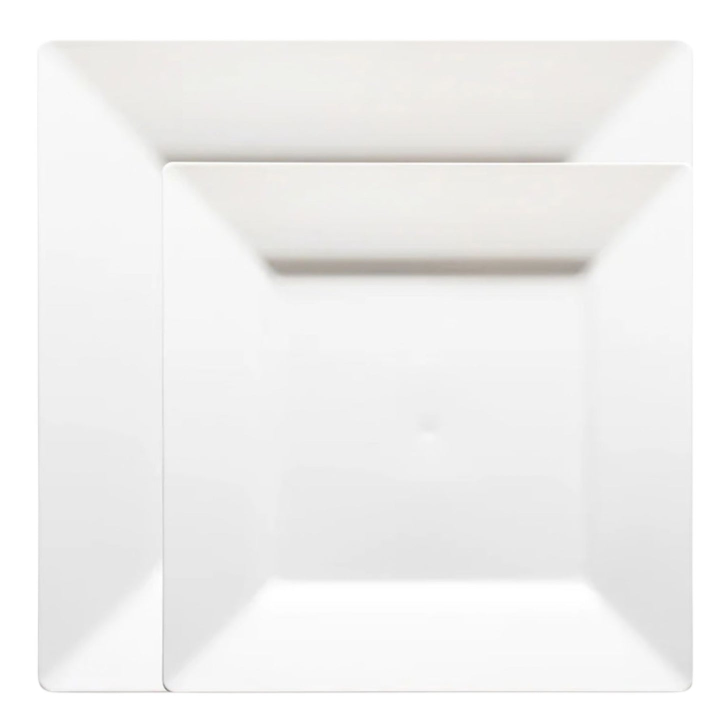 White square plate on a white background