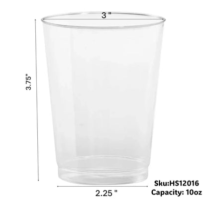 Clear Plastic Dinnerware Set- Value Pack -D'Vine Disposable Tableware Decorline