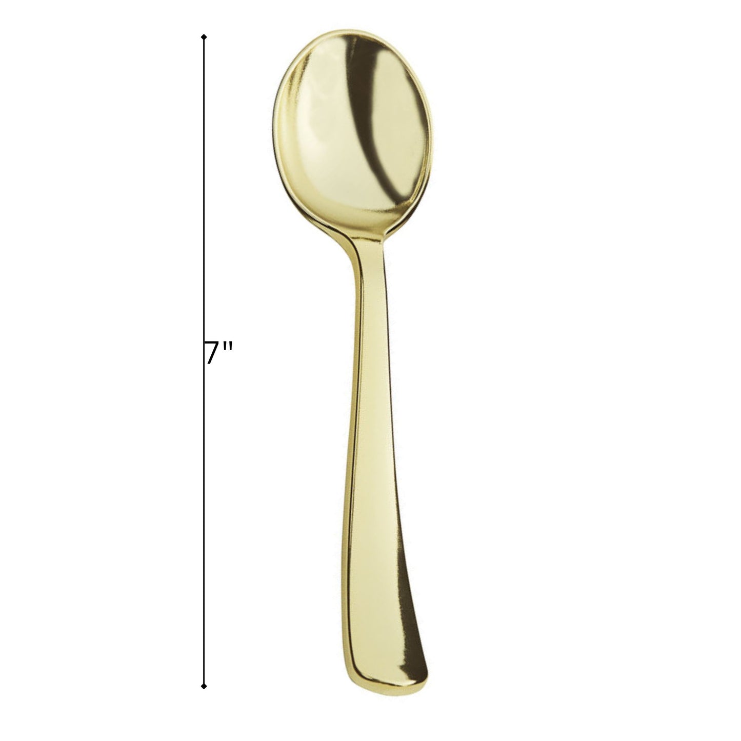 *BUY BULK* Lillian Polished Gold Spoon – Premium BPA-Free Plastic Disposable Cutlery Tablesettings Lillian Tablesettings