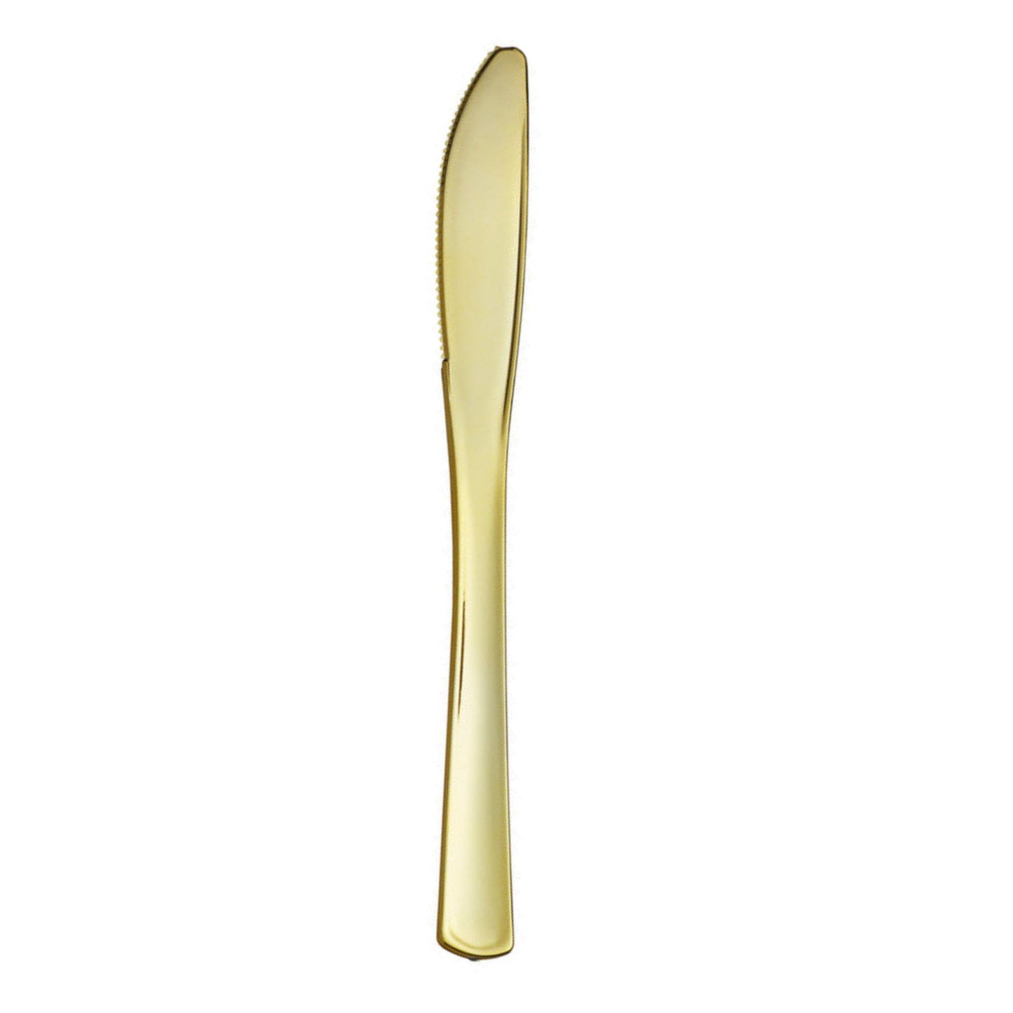 Gold knife on a white background