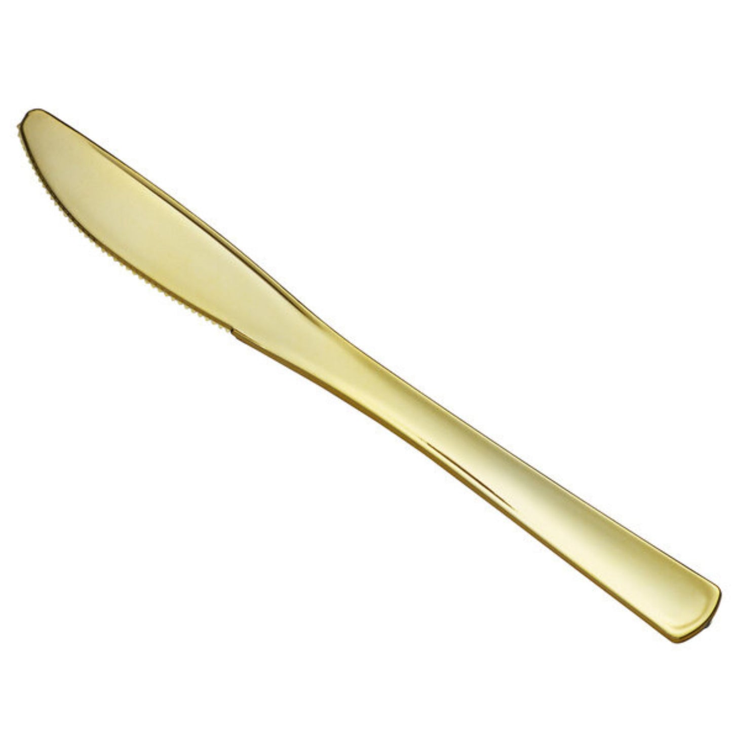 Gold knife on a white background