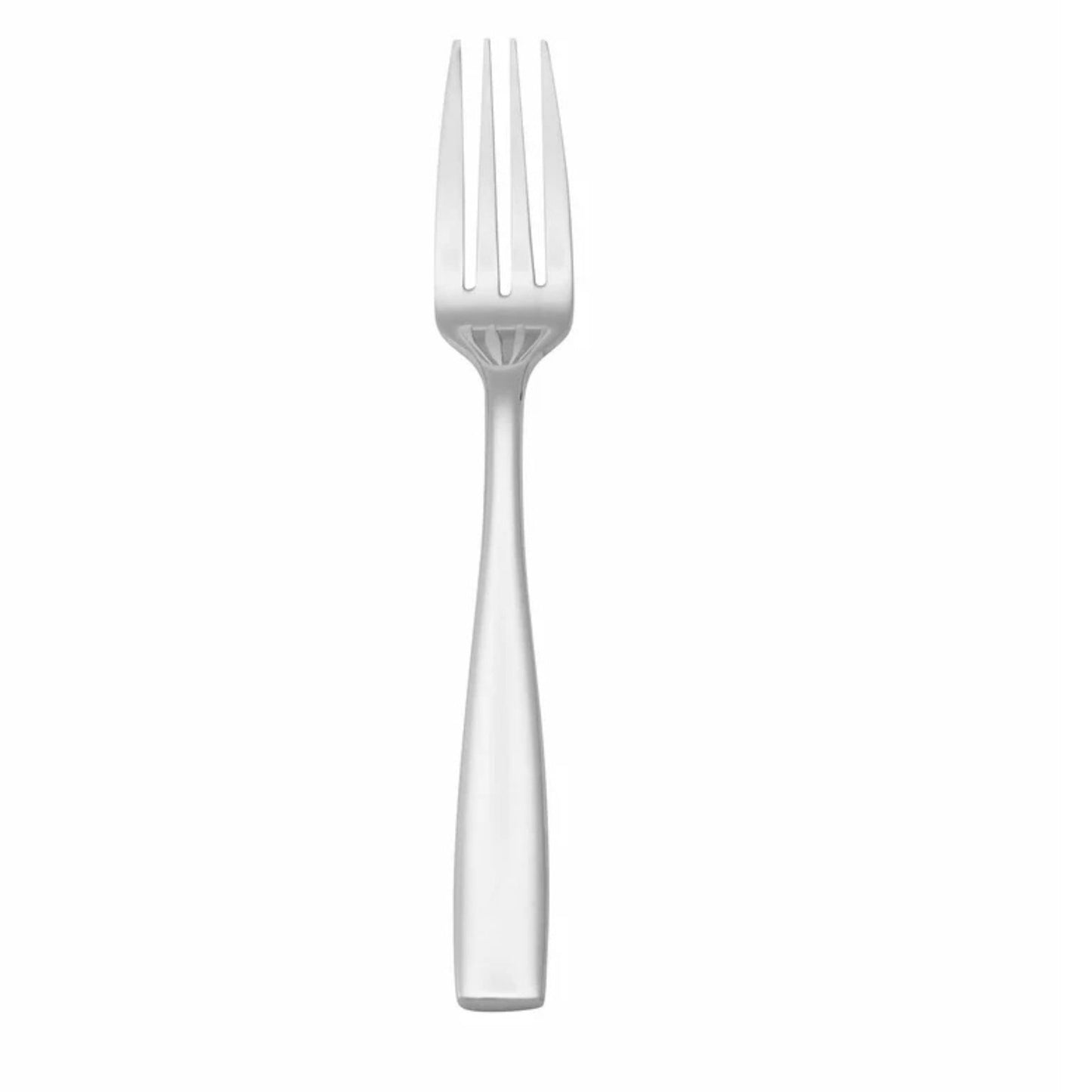 Silver fork on a white background