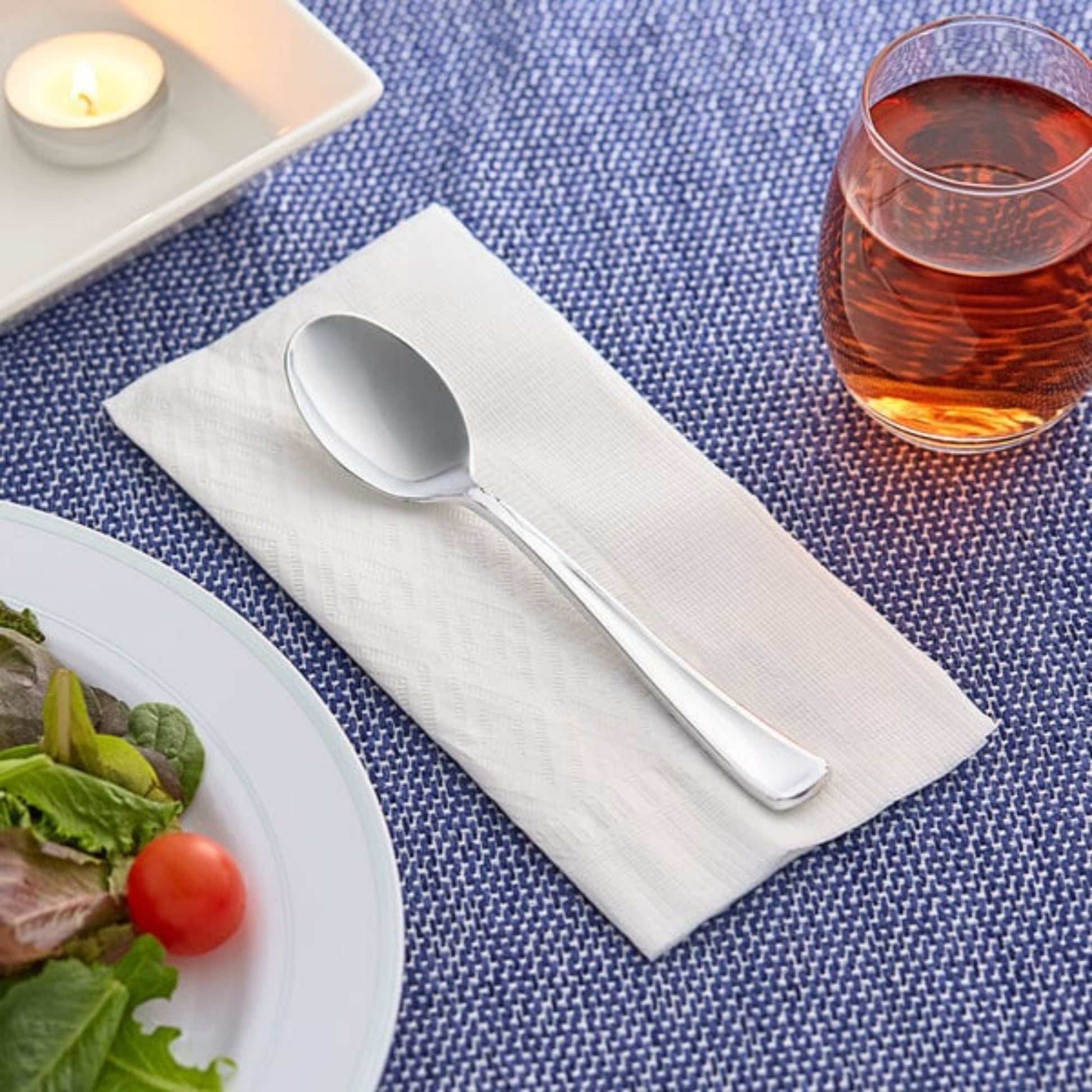 *BUY BULK* Lillian Polished Silver Spoon – Premium BPA-Free Plastic Disposable Cutlery Tablesettings Lillian Tablesettings
