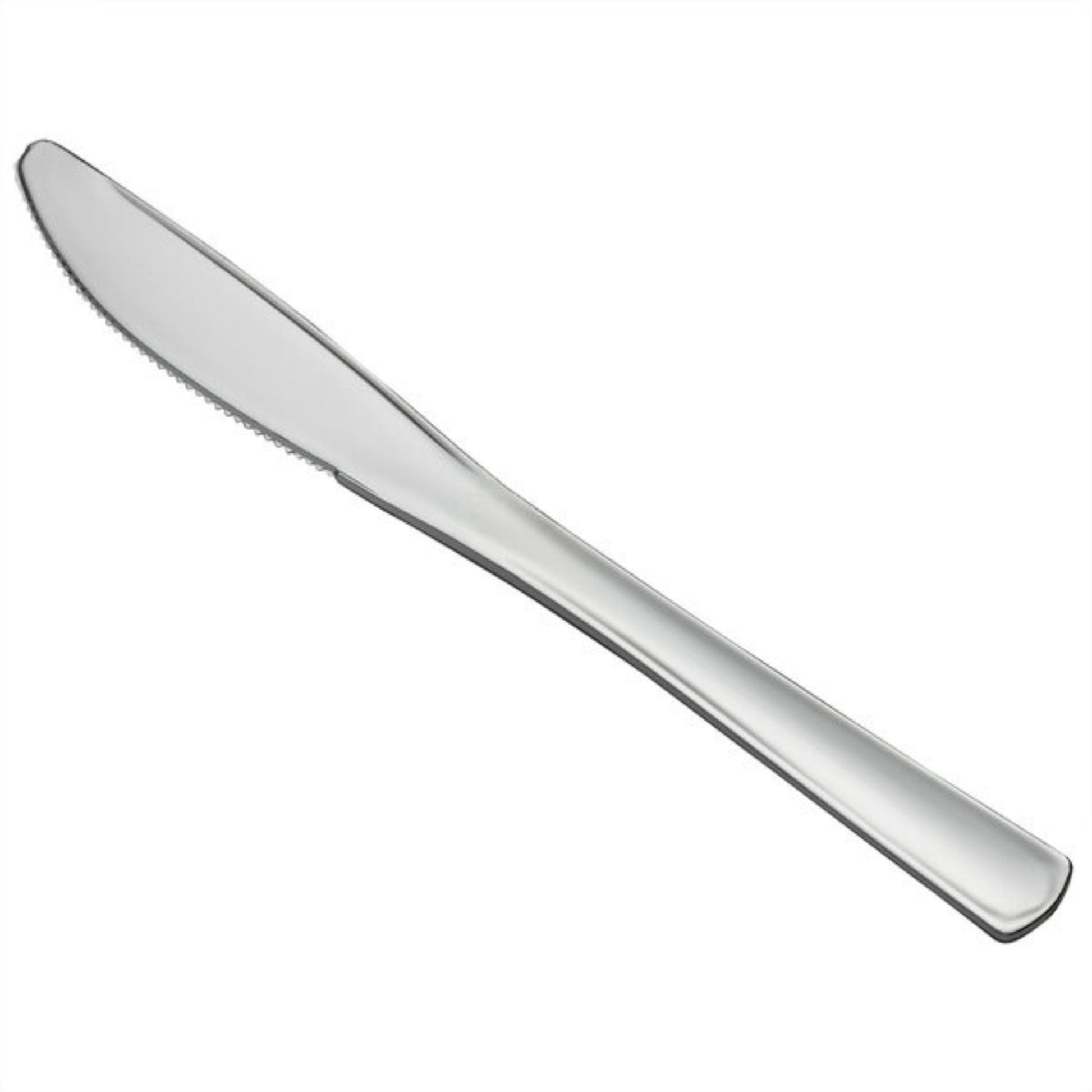 *BUY BULK* Lillian Polished Silver Knife – Premium BPA-Free Plastic Disposable Cutlery Tablesettings Lillian Tablesettings