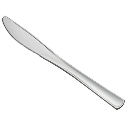 *BUY BULK* Lillian Polished Silver Knife – Premium BPA-Free Plastic Disposable Cutlery Tablesettings Lillian Tablesettings