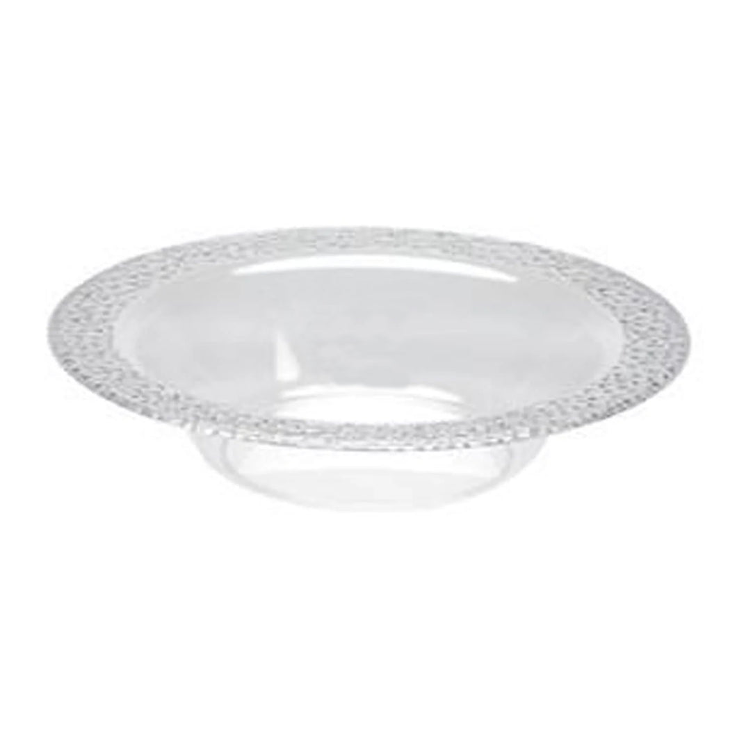 Lillian Tablesettings Pebbled Plastic Bowl Clear 14 oz Tablesettings Lillian   
