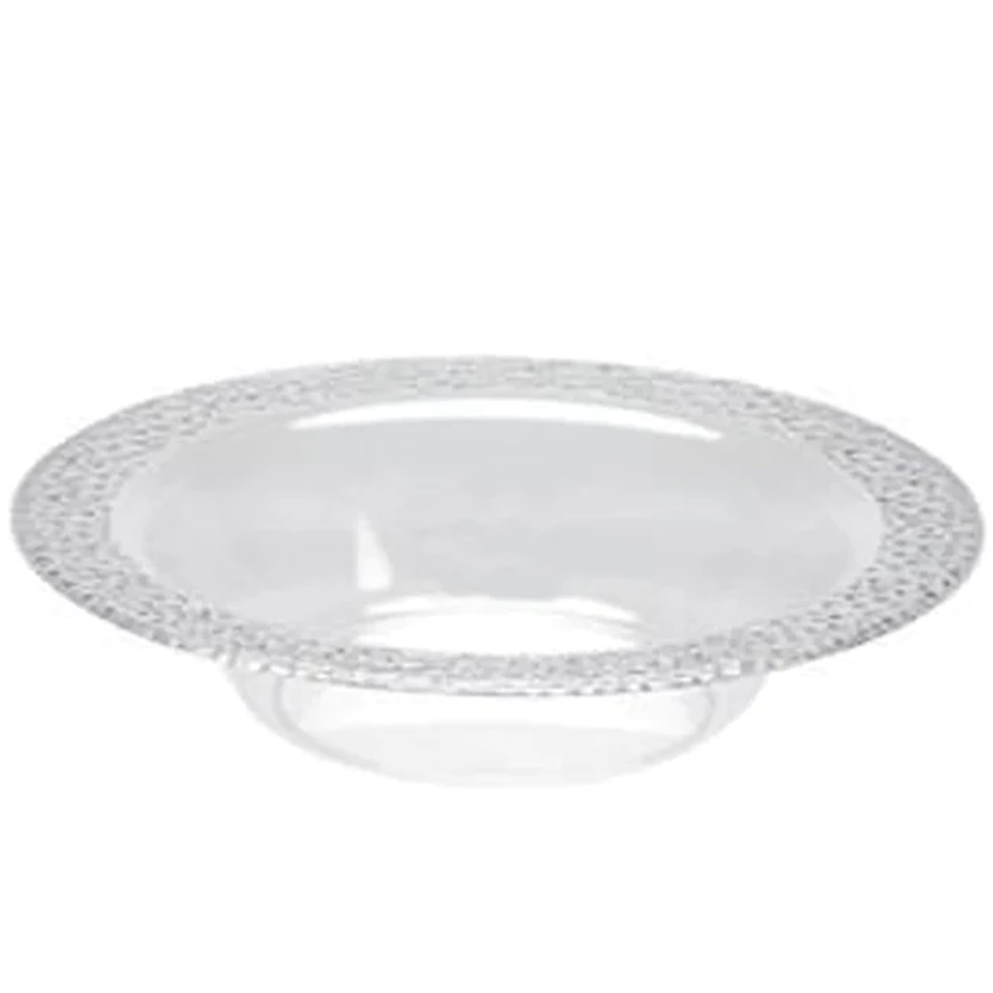 Lillian Tablesettings Pebbled Plastic Bowl Clear 14 oz Tablesettings Lillian   