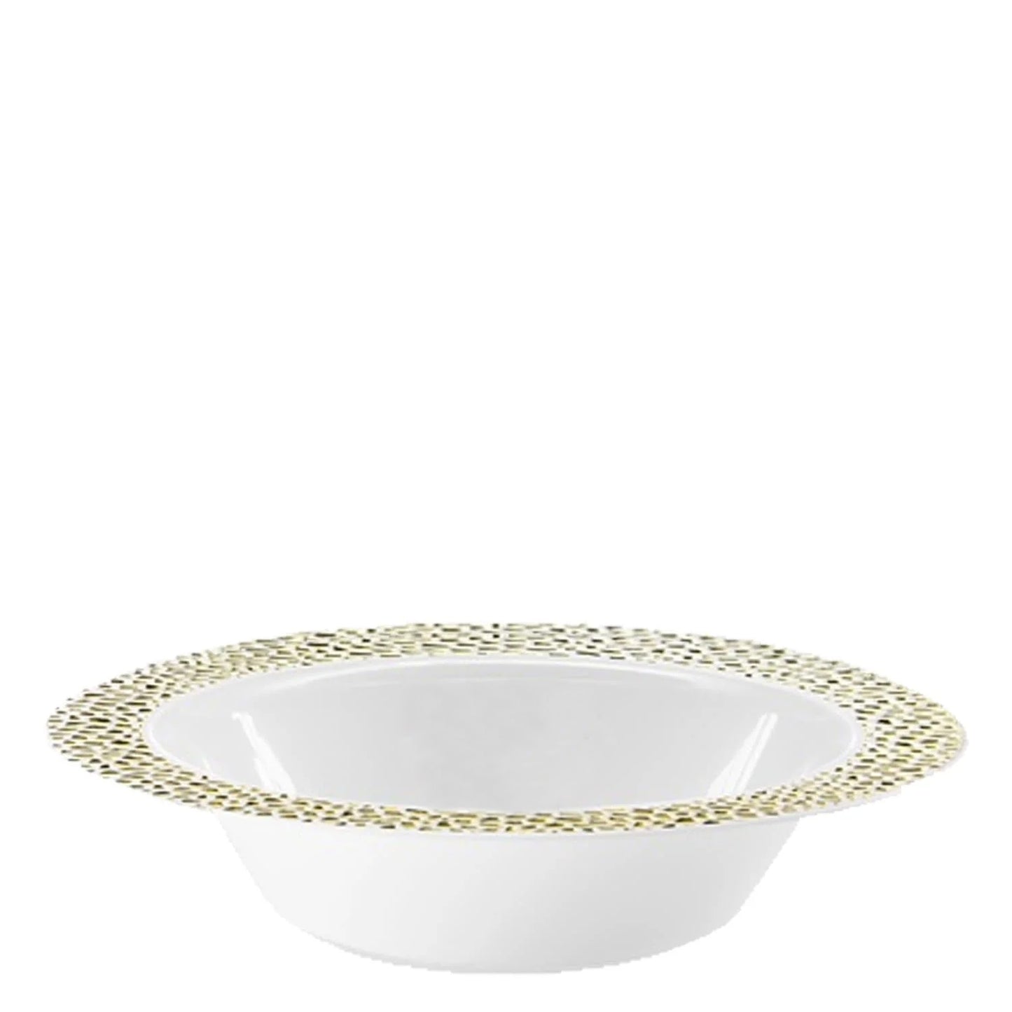 Pebbled Soup Bowls Gold Rim 14 oz Elegant Bowls Lillian   