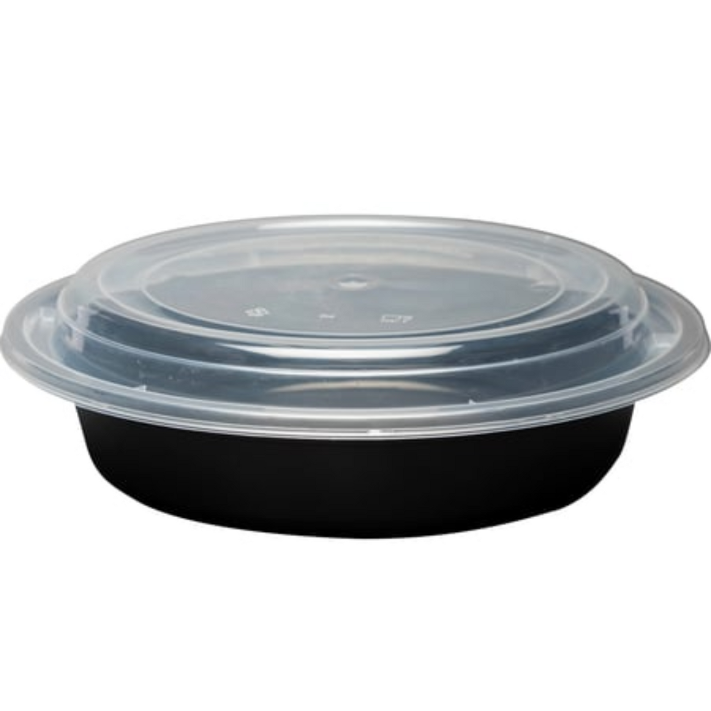 32oz. Disposable Round Meal Prep/ Bento Box Containers with Clear Lids Food Storage & Serving VeZee   