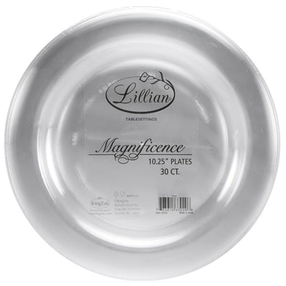 *WHOLESALE* Magnificence Heavy weight 10.25" Plastic Dinner Plate Value pack Clear: 240CT Disposable Plates Lillian Tablesettings