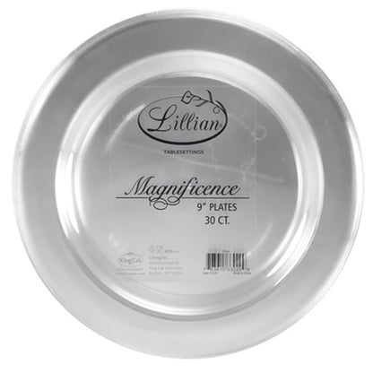 *WHOLESALE* Magnificence Heavy weight 9" Plastic Dinner Plate Value pack Clear: 240CT Disposable Plates Lillian Tablesettings