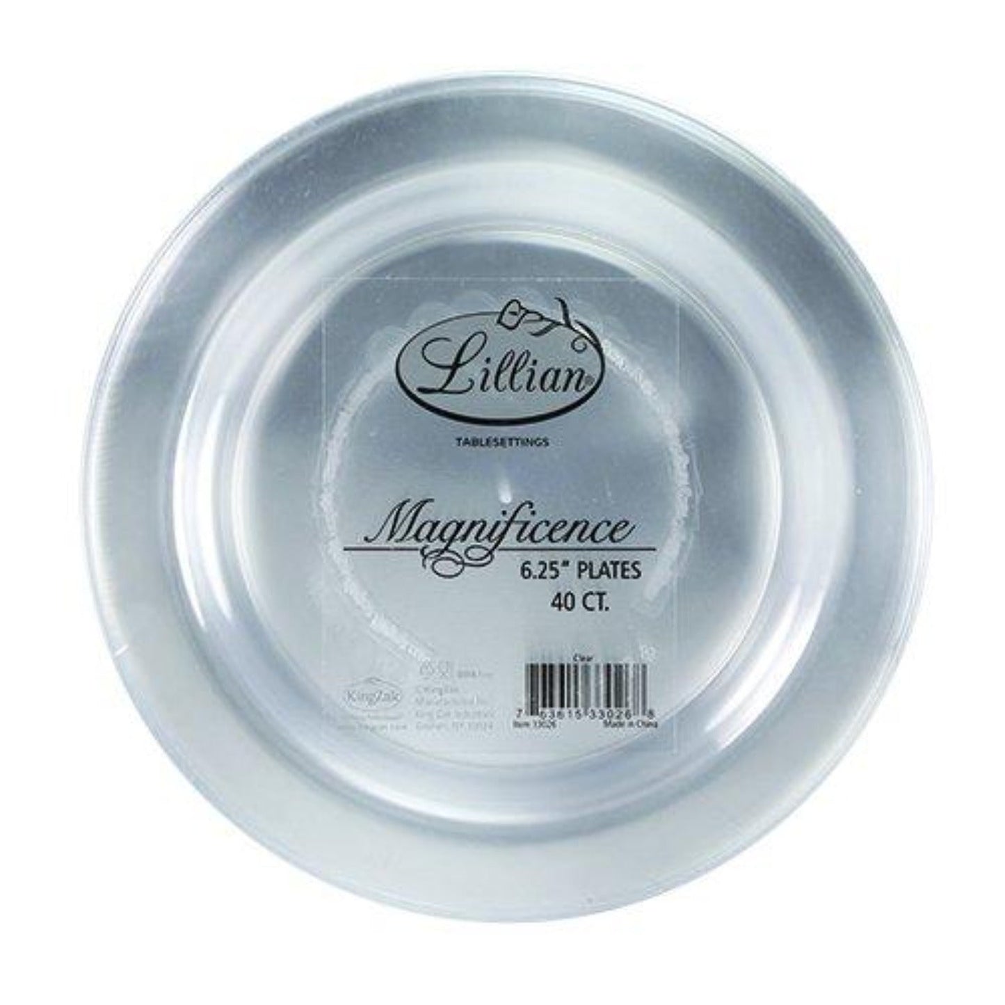 *WHOLESALE* Magnificence Heavy weight 6.25" Plastic Dessert Plate Value pack Clear:320CT Disposable Plates Lillian Tablesettings