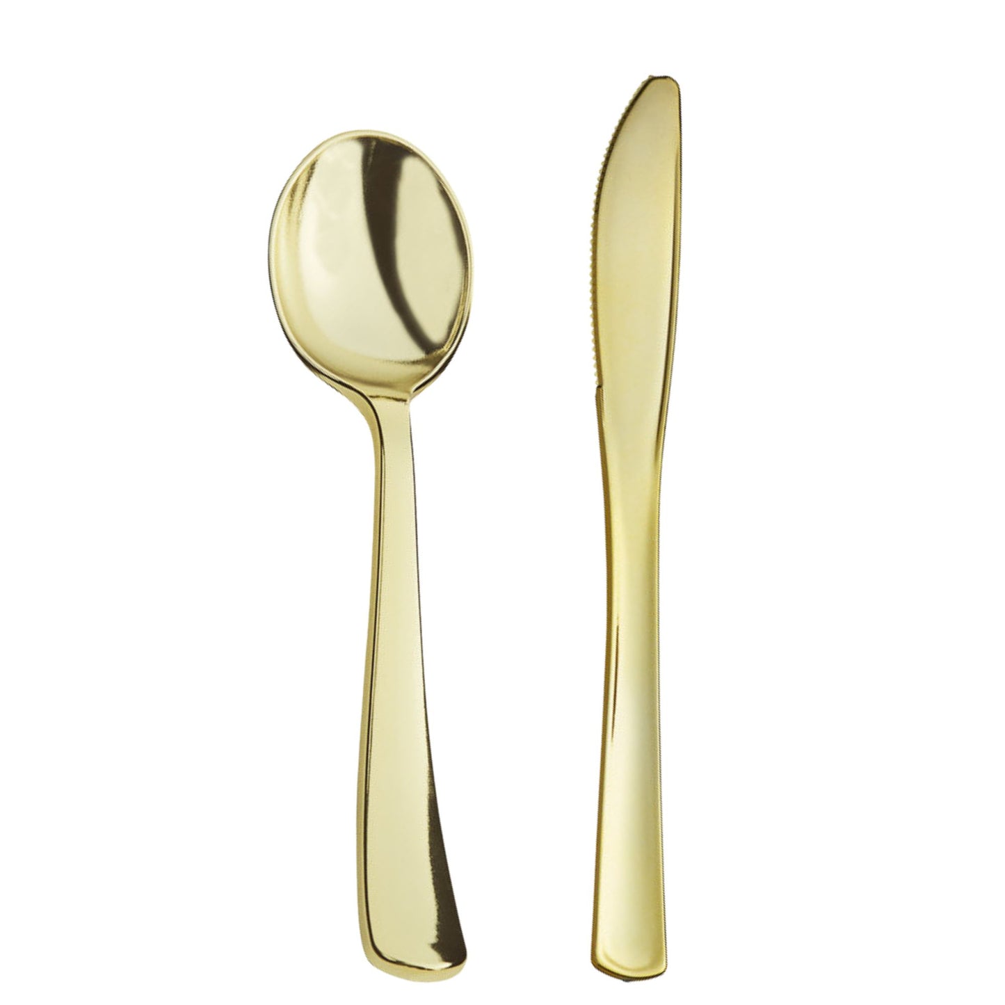 *BUY BULK* Lillian Polished Gold Spoon – Premium BPA-Free Plastic Disposable Cutlery Tablesettings Lillian Tablesettings