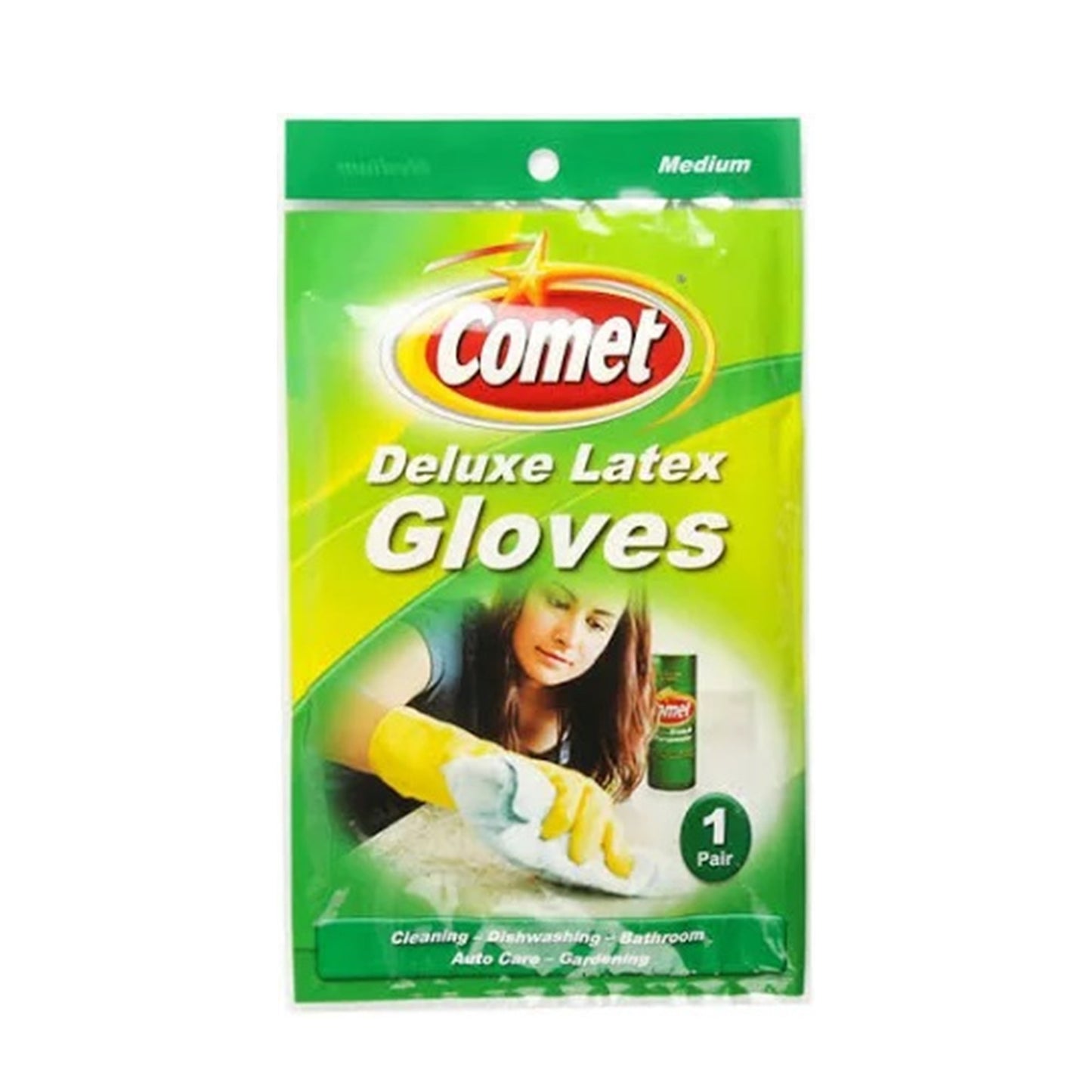 Comet Deluxe Latex Gloves -  Medium | 1 Pair Gloves OnlyOneStopShop   