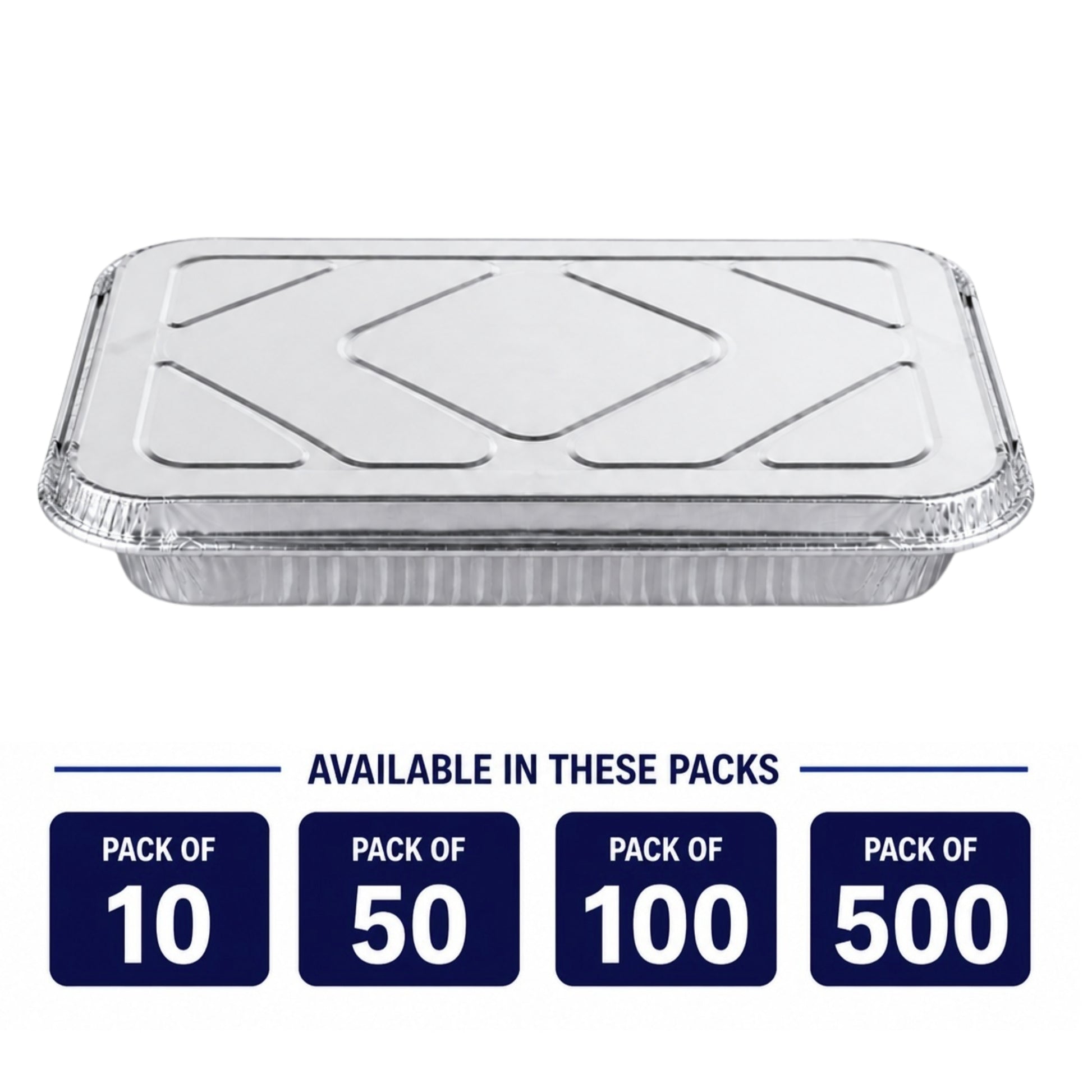 9×13 Half Size Shallow Disposable Aluminum Pans with Aluminum Lids Aluminum Pan with Lids VeZee