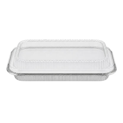 9×13 Half Size Shallow Disposable Aluminum Pans with Dome Lids Aluminum Pans with Lids VeZee Pack of 10