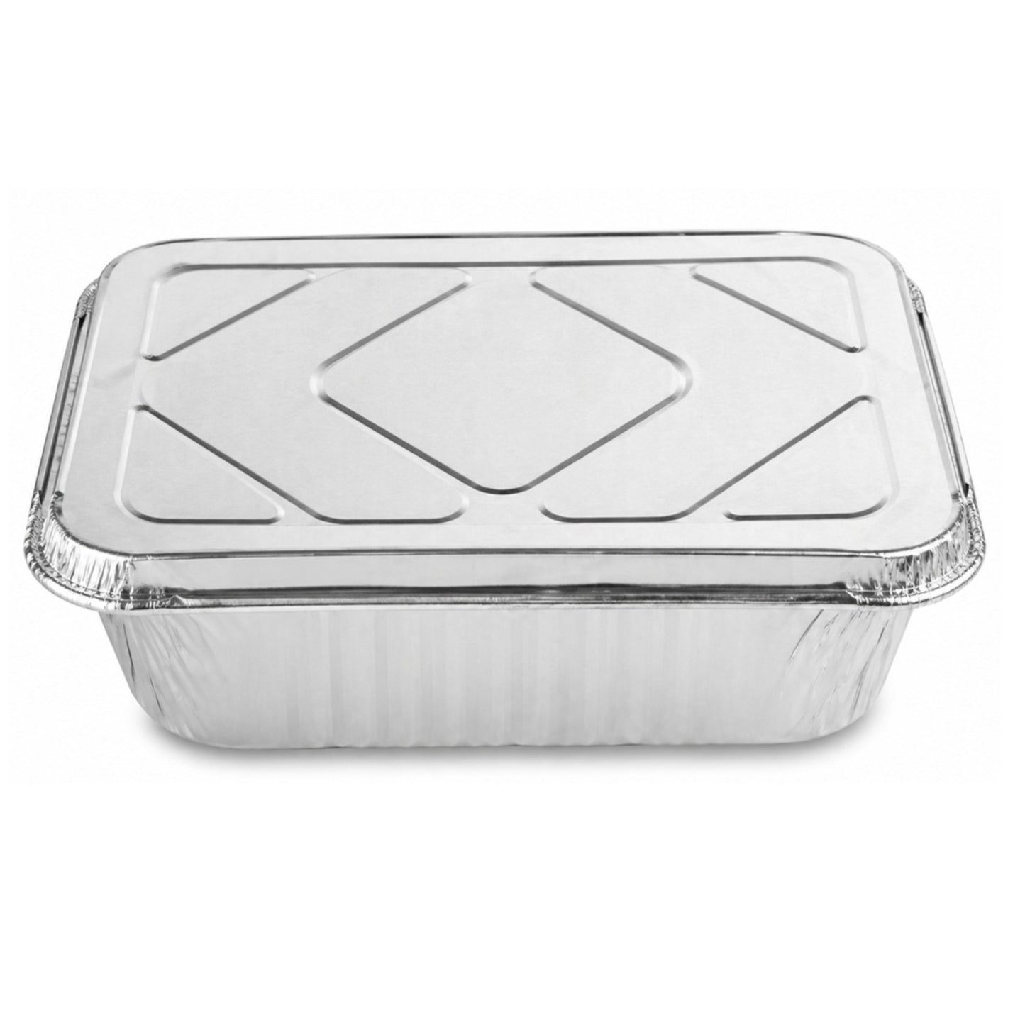 9X13 Half Size Extra Deep Extra Heavy Weight Disposable Aluminum Pan with Lids Aluminum Pan with Lids VeZee Pack of 10