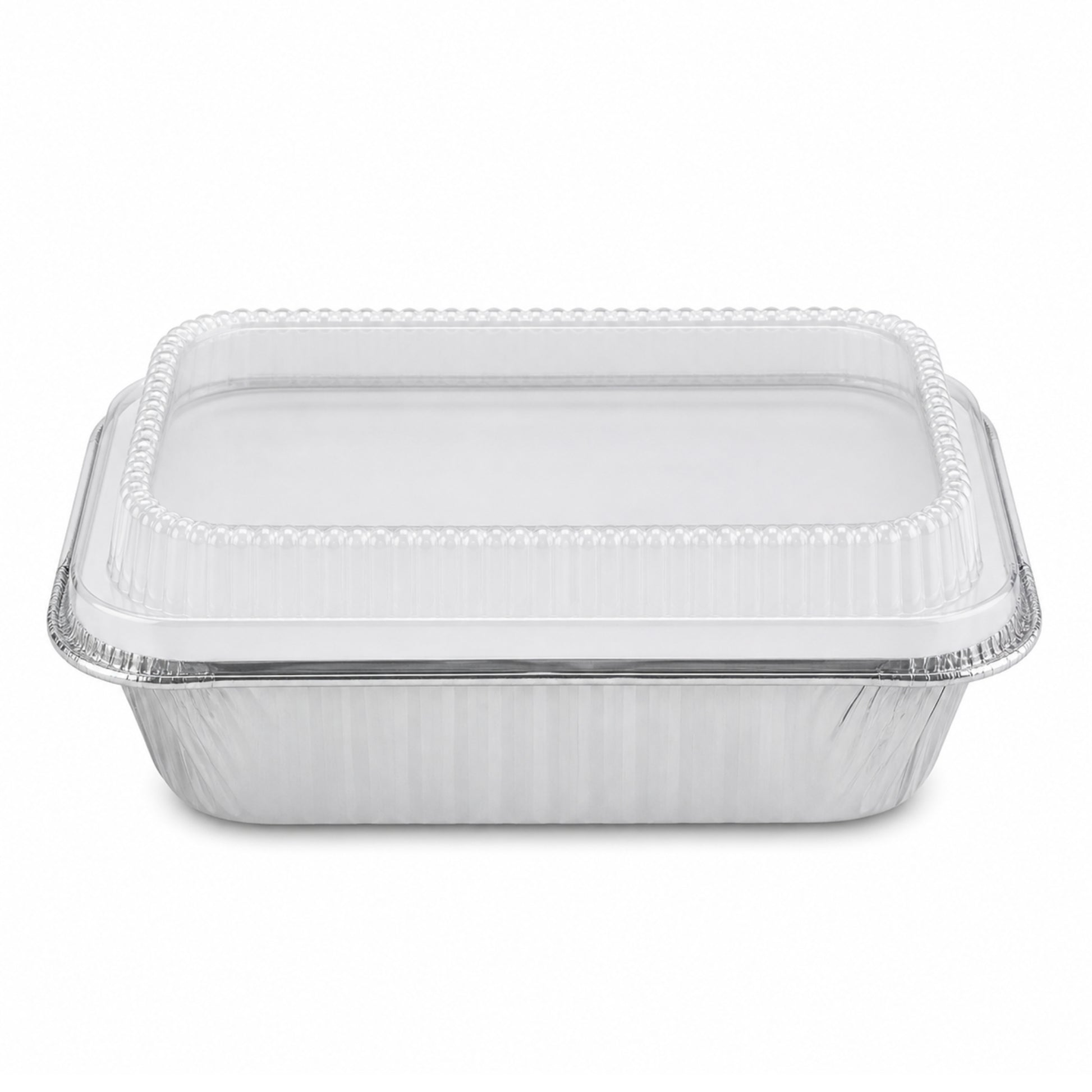 9X13 Extra Deep and Heavy Weight Disposable Aluminum Pan with Dome Lid Aluminum Pan with Lids VeZee Pack of 10