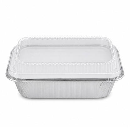 9X13 Extra Deep and Heavy Weight Disposable Aluminum Pan with Dome Lid Aluminum Pan with Lids VeZee Pack of 10