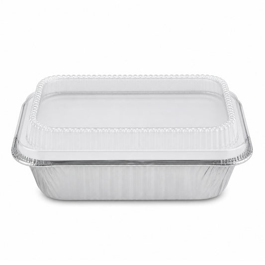 9X13 Extra Deep and Heavy Weight Disposable Aluminum Pan with Dome Lid Aluminum Pan with Lids VeZee Pack of 10