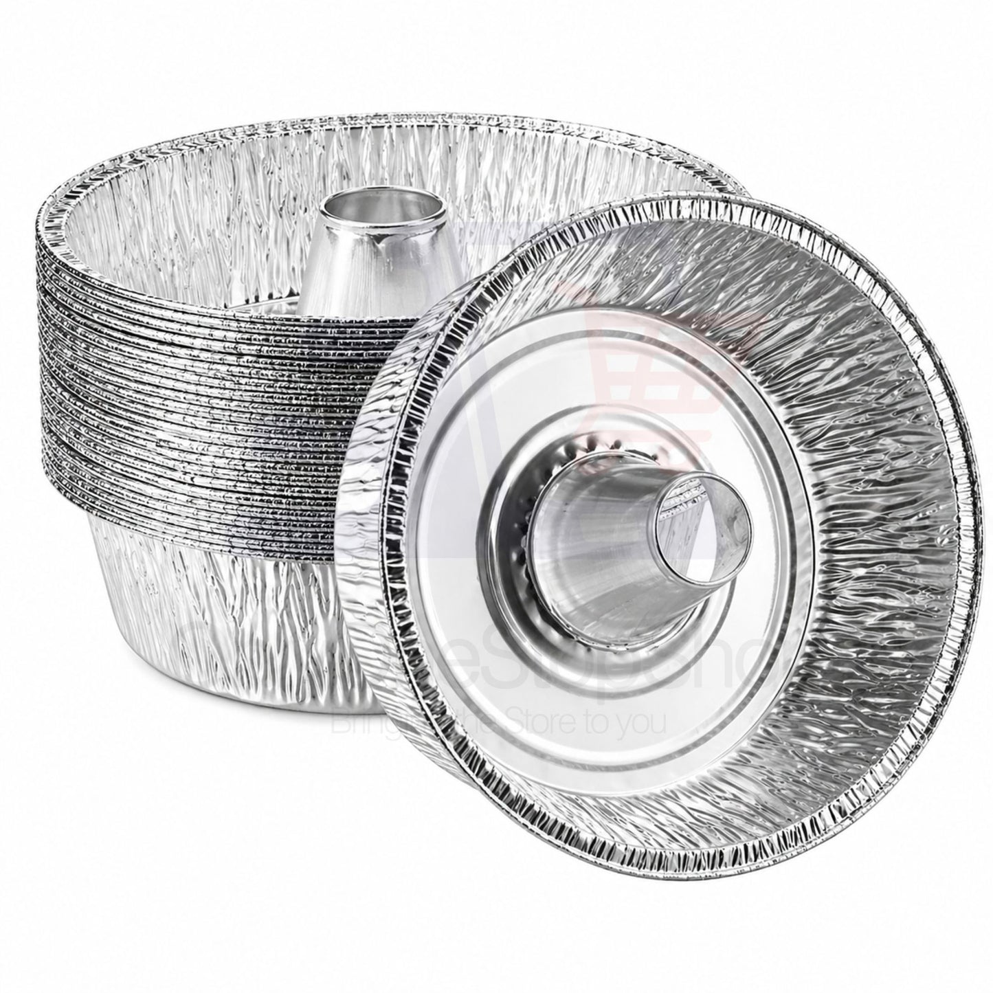 *WHOLESALE* 8" Angel Tube Aluminum Foil Pan Disposable 100/Case Cake Pans & Molds VeZee