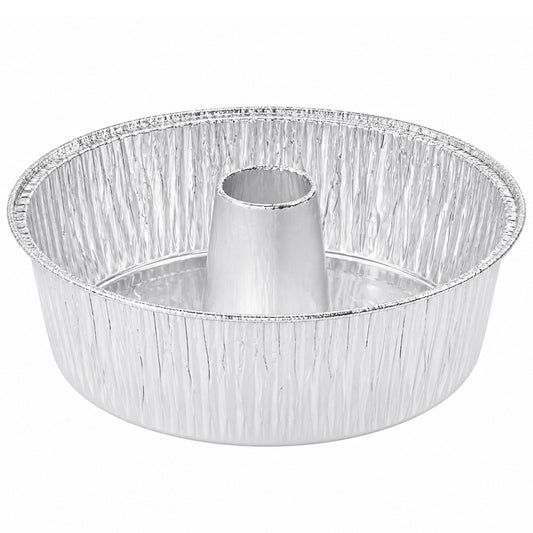 *WHOLESALE* 8" Angel Tube Aluminum Foil Pan Disposable 100/Case Cake Pans & Molds VeZee