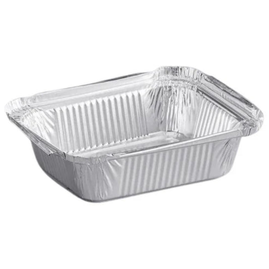 1Lb Oblong Pan 5.5" x 4" Disposable Aluminum Oblong Pans VeZee 10