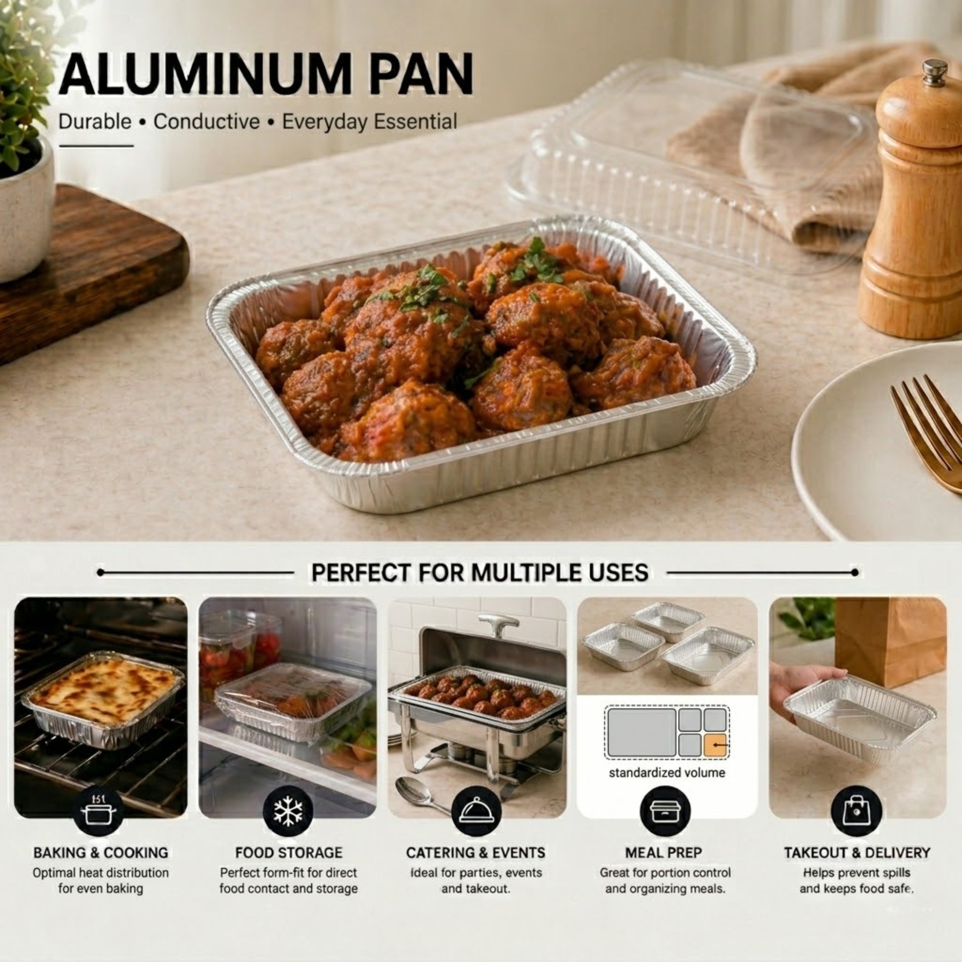 *WHOLESALE* 2.25Lb Oblong Pan 8.25" x 5.75" Disposable Aluminum 500 ct/case Baking & Cookie Sheets VeZee