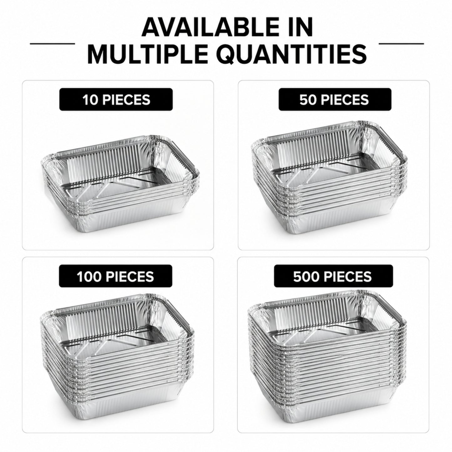 2.25Lb Oblong Pan 8.25" x 5.75" Disposable Aluminum Oblong Pans VeZee