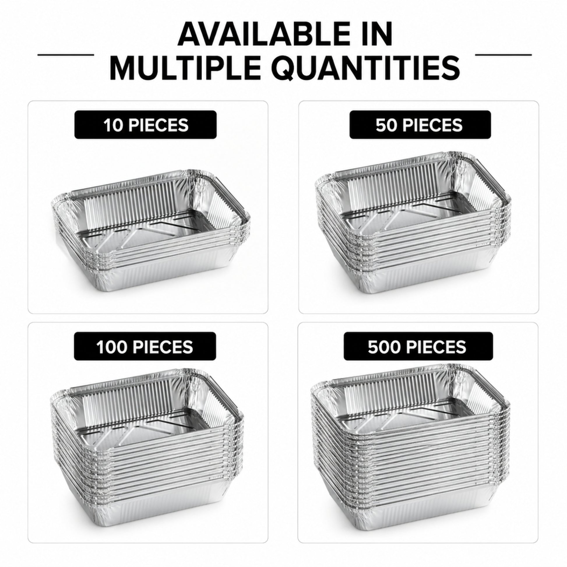 2.25Lb Oblong Pan 8.25" x 5.75" Disposable Aluminum Oblong Pans VeZee