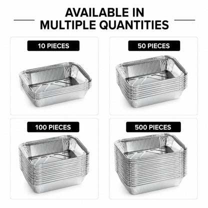 2.25Lb Oblong Pan 8.25" x 5.75" Disposable Aluminum Oblong Pans VeZee