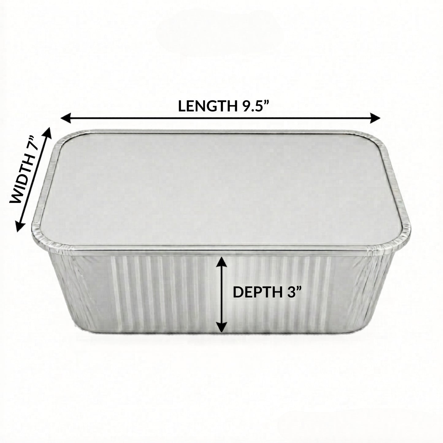 5Lb Oblong Aluminum Pan 9.5” x 7” Disposable with Board Lid Aluminum Pans with Lids VeZee