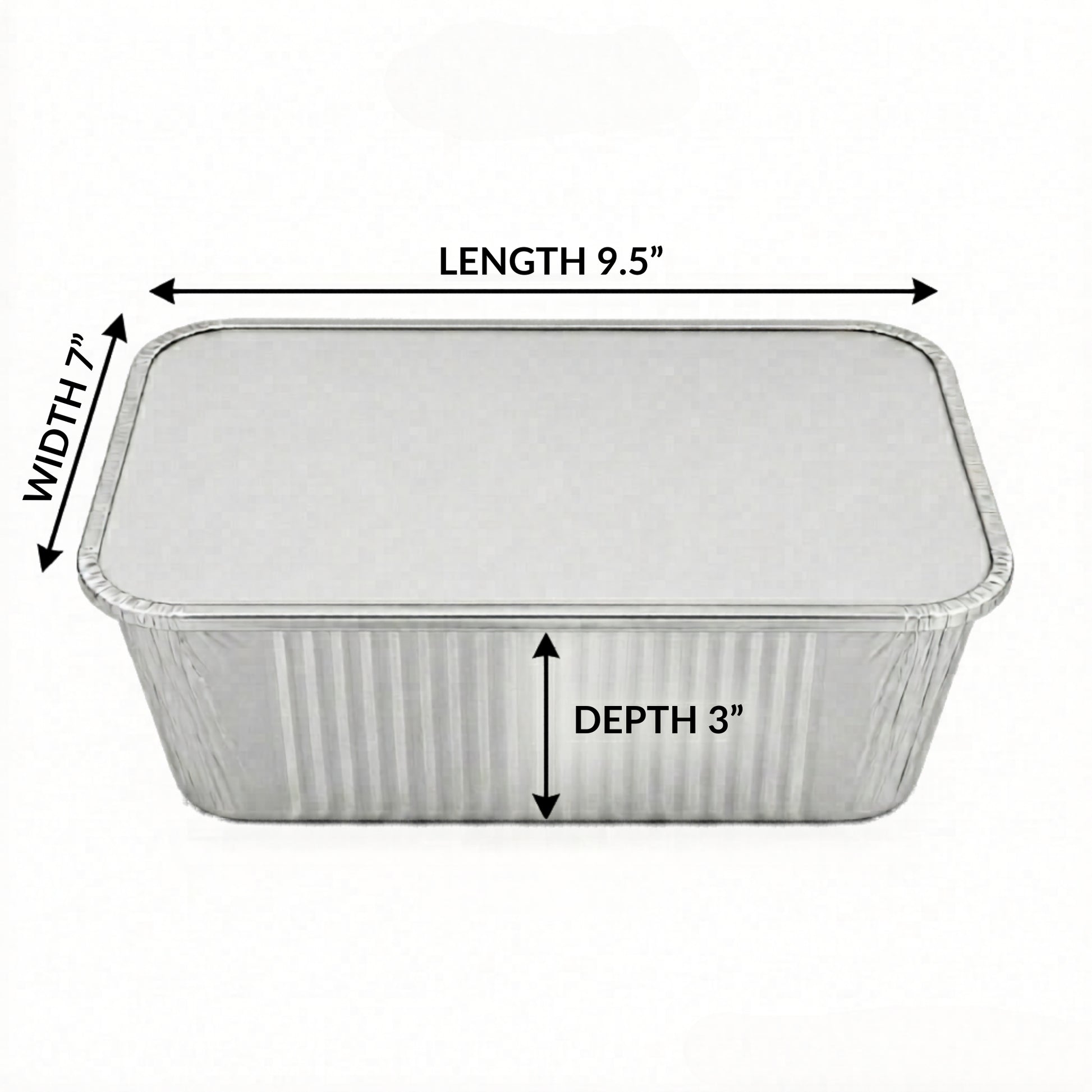 5Lb Oblong Aluminum Pan 9.5” x 7” Disposable with Board Lid Aluminum Pans with Lids VeZee