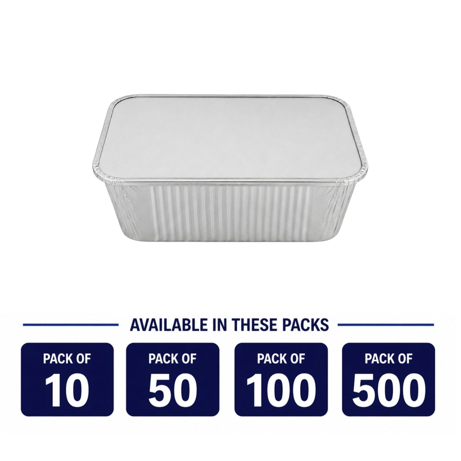 5Lb Oblong Aluminum Pan 9.5” x 7” Disposable with Board Lid Aluminum Pans with Lids VeZee