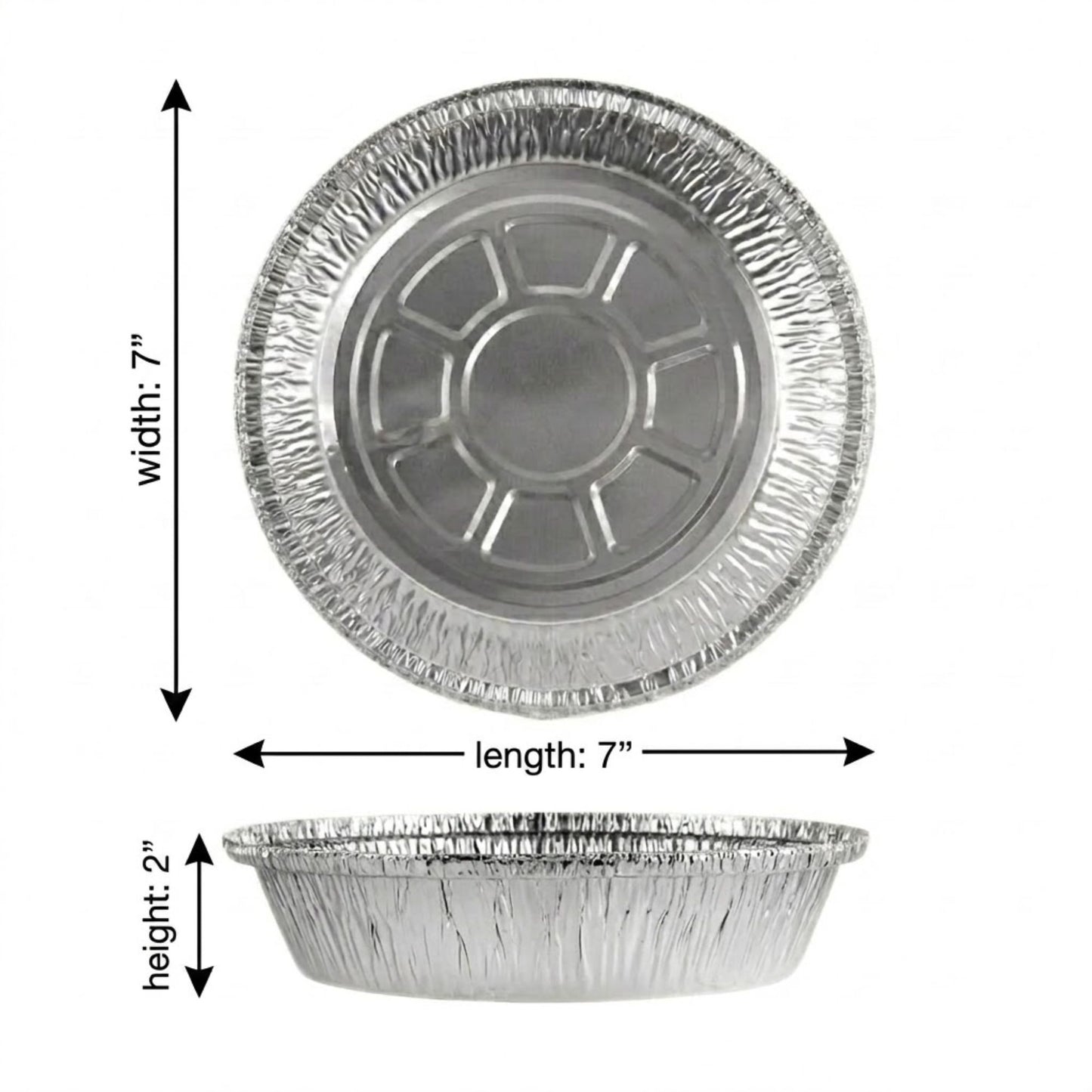 7” Round Aluminum Foil Pans with Board Lids Disposable Round Pans with Board Lids VeZee