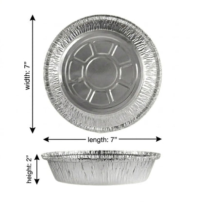 7” Round Aluminum Foil Pans with Board Lids Disposable Round Pans with Board Lids VeZee