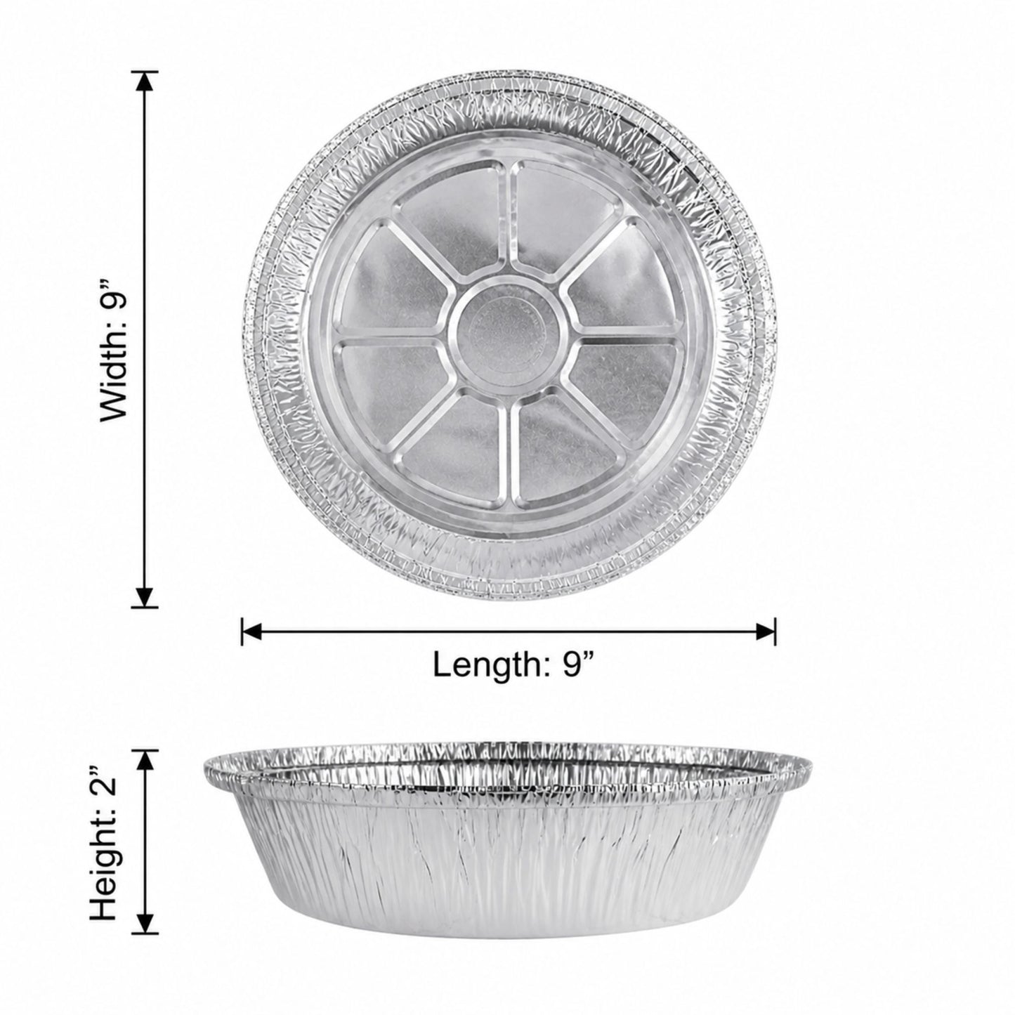9” Round Aluminum Foil Pans with Board Lids Disposable Round Pans with Board Lids VeZee