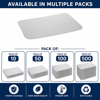 Board Lid For 1Lb Aluminum Oblong Pan 5.5" x 4" Disposable Lids VeZee