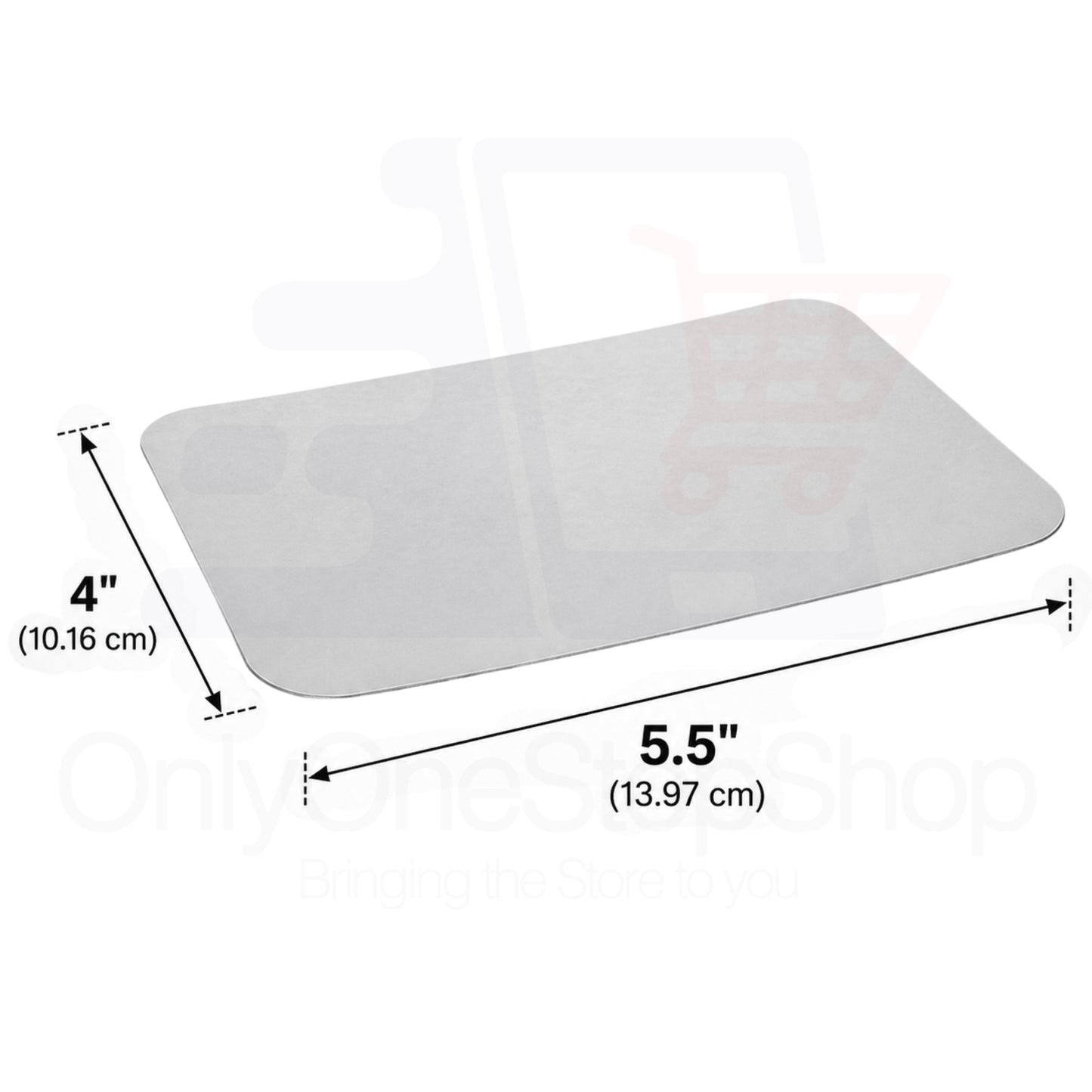 Board Lid For 1Lb Aluminum Oblong Pan 5.5" x 4" Disposable Lids VeZee