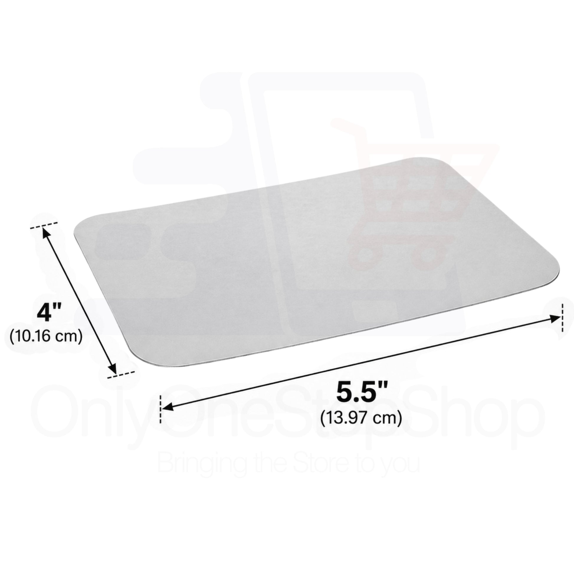 *WHOLESALE* Board Lid For 1Lb Aluminum Oblong Pan 5.5" x 4" 1000/case Disposable Lids VeZee