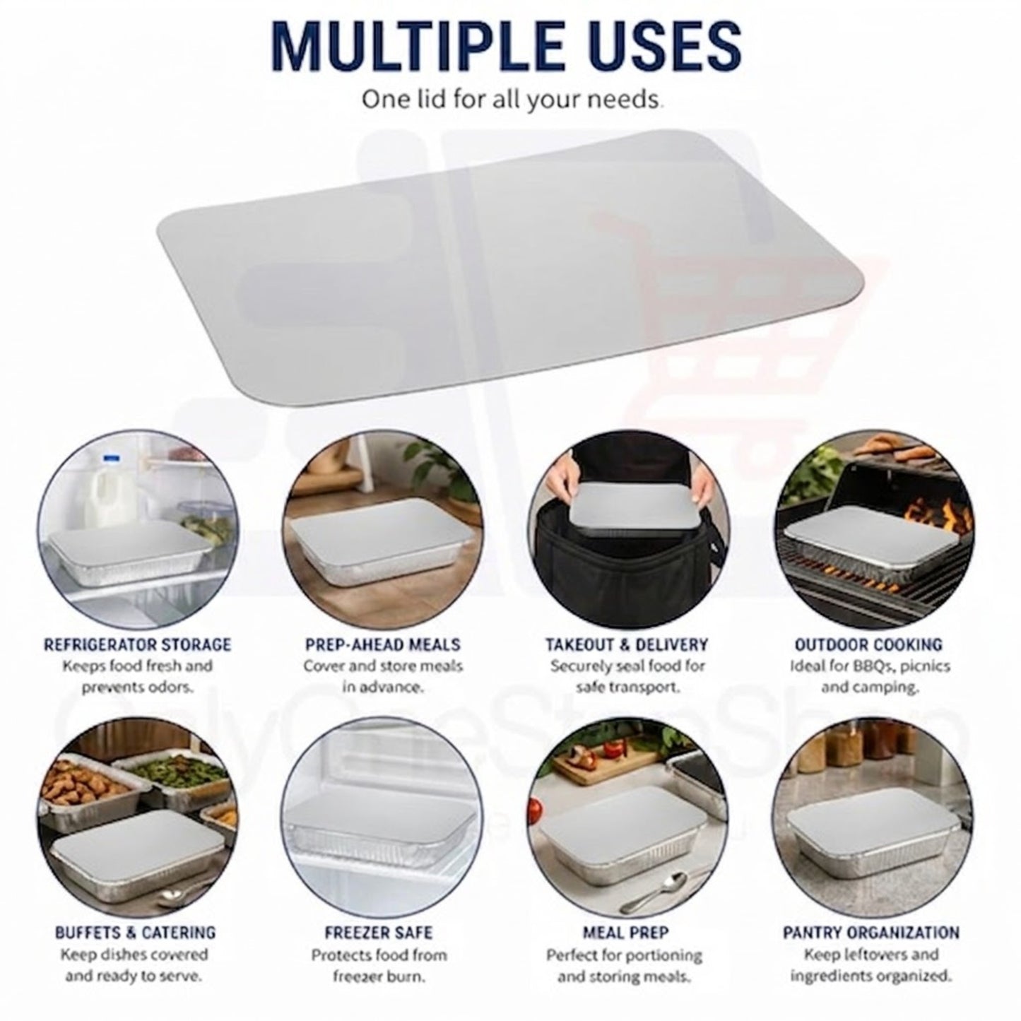 Board Lid For 1Lb Aluminum Oblong Pan 5.5" x 4" Disposable Lids VeZee