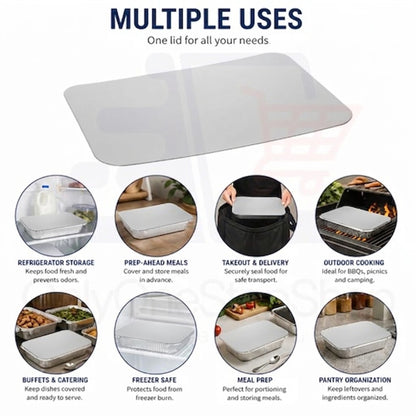 Board Lid For 1Lb Aluminum Oblong Pan 5.5" x 4" Disposable Lids VeZee