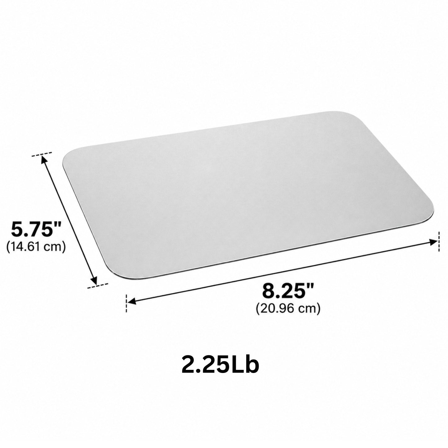 Board Lid For 2.25Lb Aluminum Oblong Pan 8.25" x 5.75" Disposable Lids VeZee