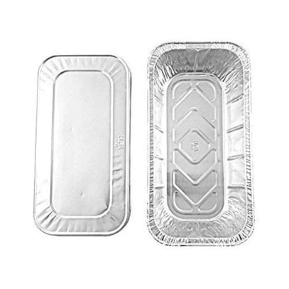 *WHOLESALE* 5 LB Loaf Aluminum Lid For Backing pan 12.5" X 6.5" 200/case Disposable Lids VeZee