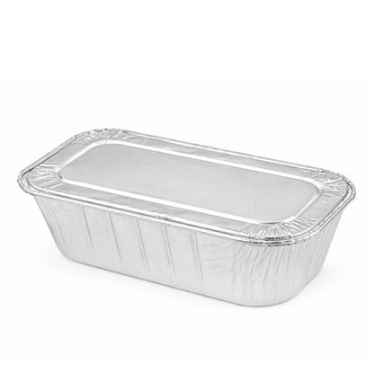 *WHOLESALE* 5 LB Loaf Aluminum Lid For Backing pan 12.5" X 6.5" 200/case Disposable Lids VeZee