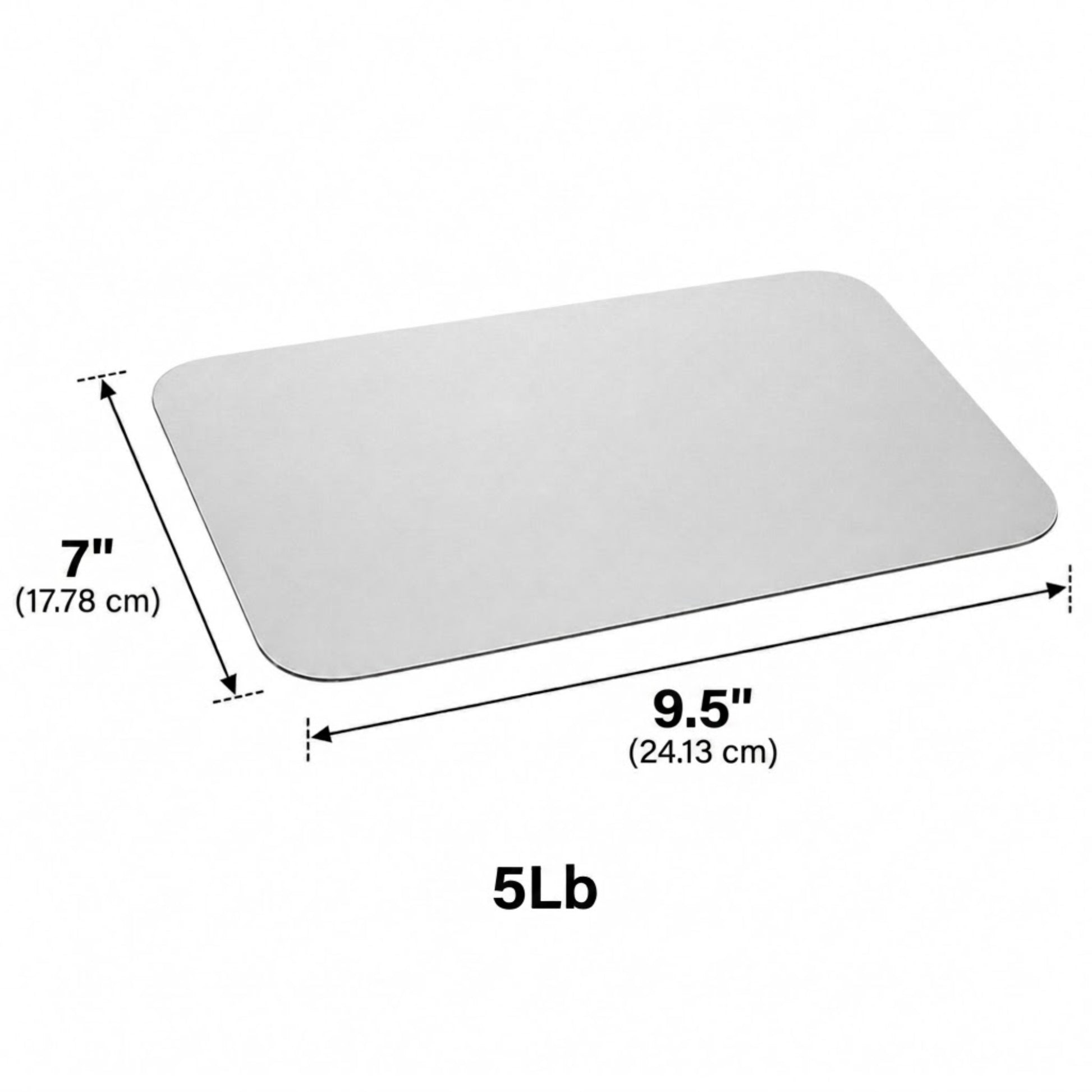 5Lb Board Lid For Aluminum Oblong Pan 9.5" x 7" Disposable Lids VeZee
