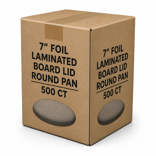 *WHOLESALE* Board Lids for 7" Aluminum Round Pan 500/case Disposable Lids VeZee