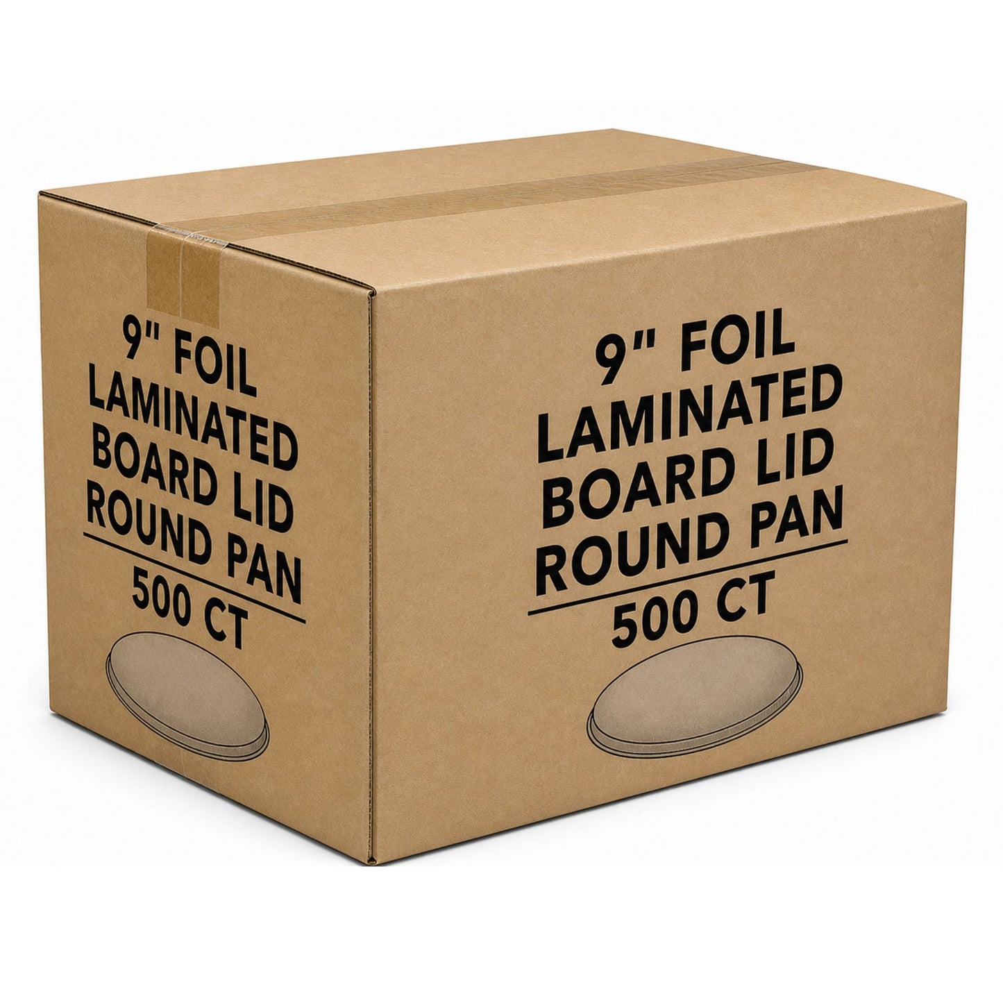 *WHOLESALE* Board Lids for 9" Aluminum Round Pan 500/case Disposable Lids VeZee