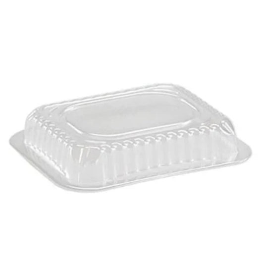 Dome Lids Plastic For 1Lb Aluminum Oblong Pans 5" x 4" Disposable Lids VeZee